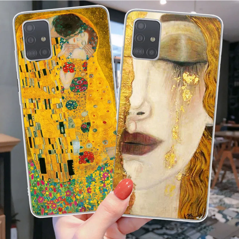 Чехол для телефона Samsung Galaxy A51 A71 A10 A30 A50 A70 A80 A6 A7 A8 Plus Note 10 Pro Kiss by Gustav Klimt силиконовый