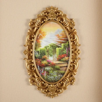 

European Resin Landscape Wall Sticker Ornaments Home Livingroom Corridor Wall Hanging Decoration Hotel Office Wall Mural Crafts