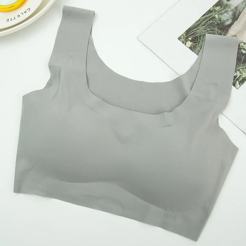 Seamless Yoga Bras Women Red Sexy Push Up Traceless Underwear Cooling Gathers Female Intimate Comfortable Bralette Soft Vest