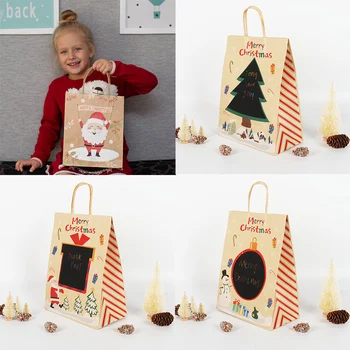 

Christmas Gift Bags Candy Boxes merry christmas decorations for home kids treat bag new year 2021 gift packaging Navidad 2020