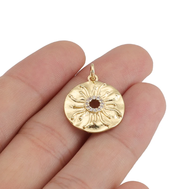

2Pcs Golden Crystal Flower Charm Flower Pendant For DIY Jewelry Making Cute Earring Bracelet Fashion Necklace Accessories