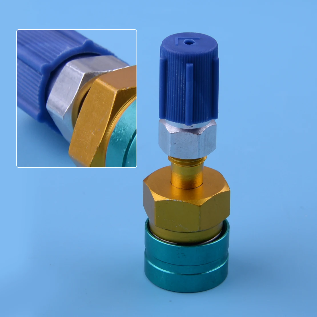 

DWCX 7*2cm Low Side Coupler to R134A Hose Adapter Quick Fitting Connector Tool R1234YF Accessories