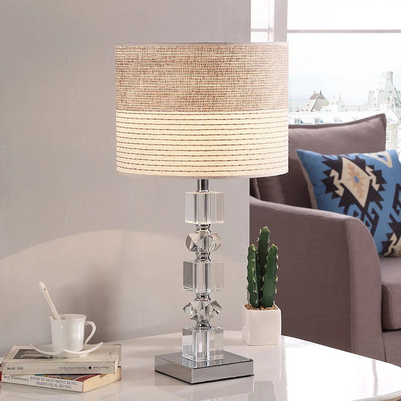 square crystal table lamp