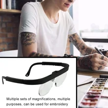 Loupes à 3 lentilles portables 11537A, lunettes grossissantes de 1,5x2,5x3,5 x, lunettes de lecture portables, cadeau