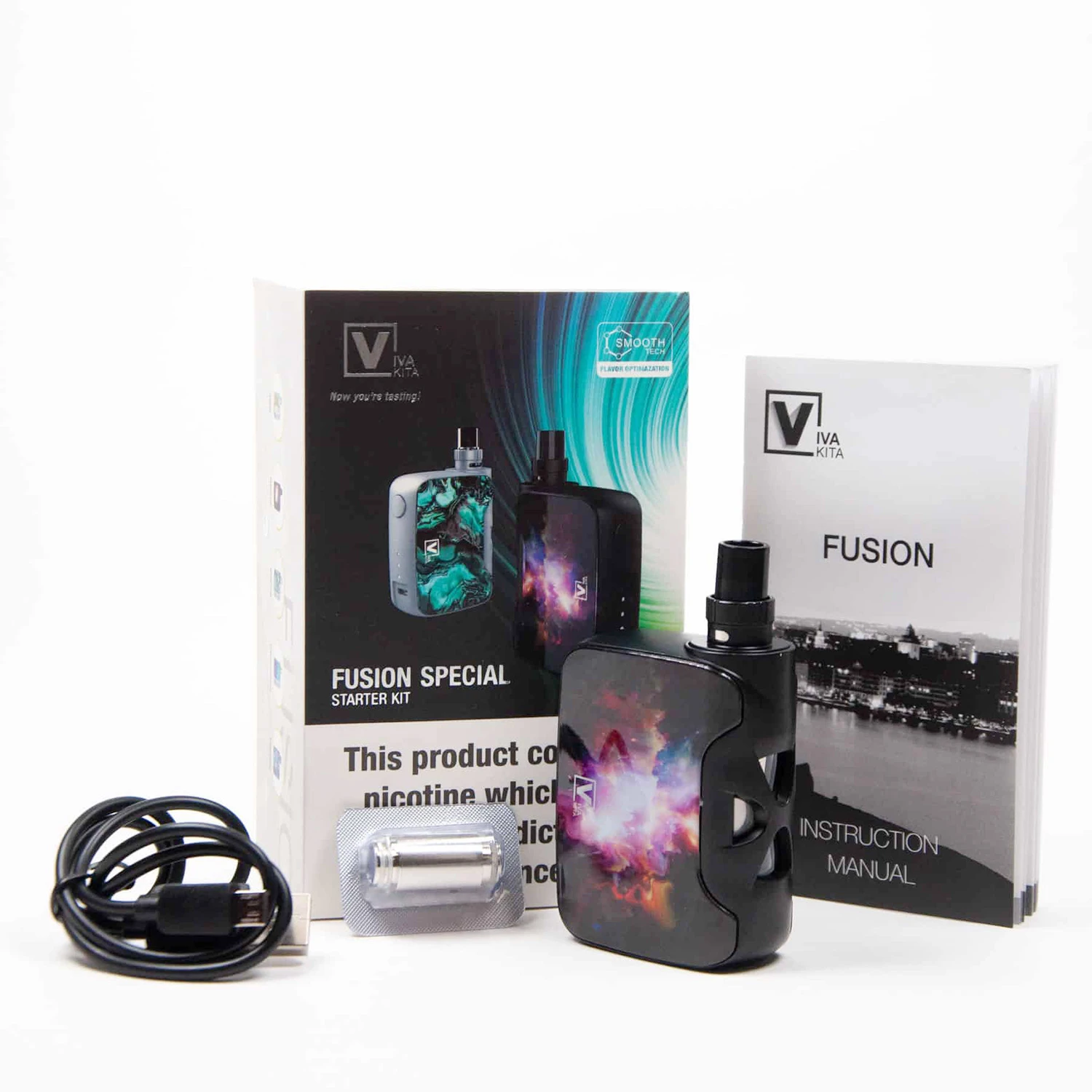 Набор для вейпа Fusion SP/3 8 с двойными испарителями 1500 мАч встроенный аккумулятор