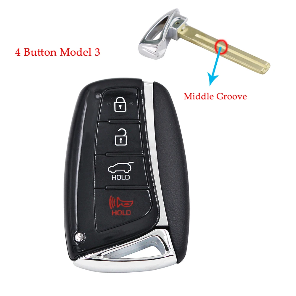 YIQIXIN Remote Case Car Key Shell 3/4 Buttons for Hyundai IGenesis Santa Fe 2012-Equus Azera Tucson Genesis Housing Cover key case car key shell car remote key car key key shell