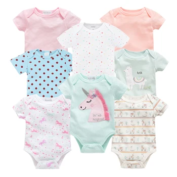 

2019 8PCS Newborn Baby Girl Bodysuit Cute Cartoon Hollowen Toddler Baby Boy Jumpsuit Overall Christmas Infant Girl Bebe Coverall