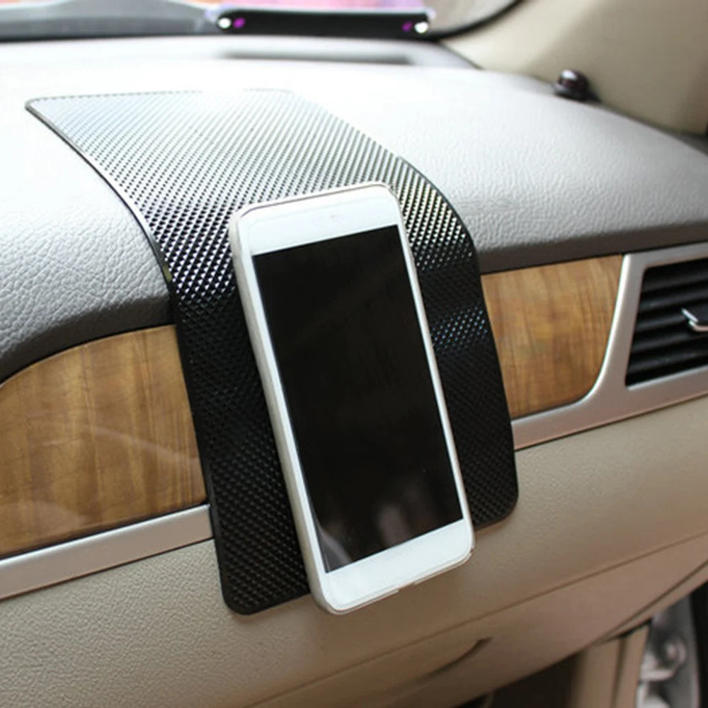 19*12 cm Car Dashboard Sticky Anti-Slip PVC Mat Silicone Anti-Slip Storage Mat Pads Non-Slip Sticky Pad For Phone Key Holder