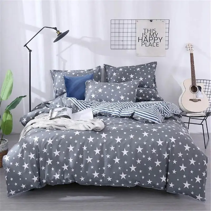 High Quality Aloe Cotton Stars Bedding Set Soft Skin-friendly Duvet Cover & Flat Bed Sheet & Pillowcase Home Textile Wholesale High Quality Aloe Cotton Stars Bedding Set Soft Skin-friendly Duvet Cover & Flat Bed Sheet & Pillowcase Home Textile Wholesale