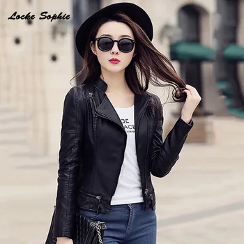 

1pcs Women Plus size Sexy jacket coats 2020 Winter faux fur PU Leather Splicing Slim fit Jacket ladies Skinny locomotive coats
