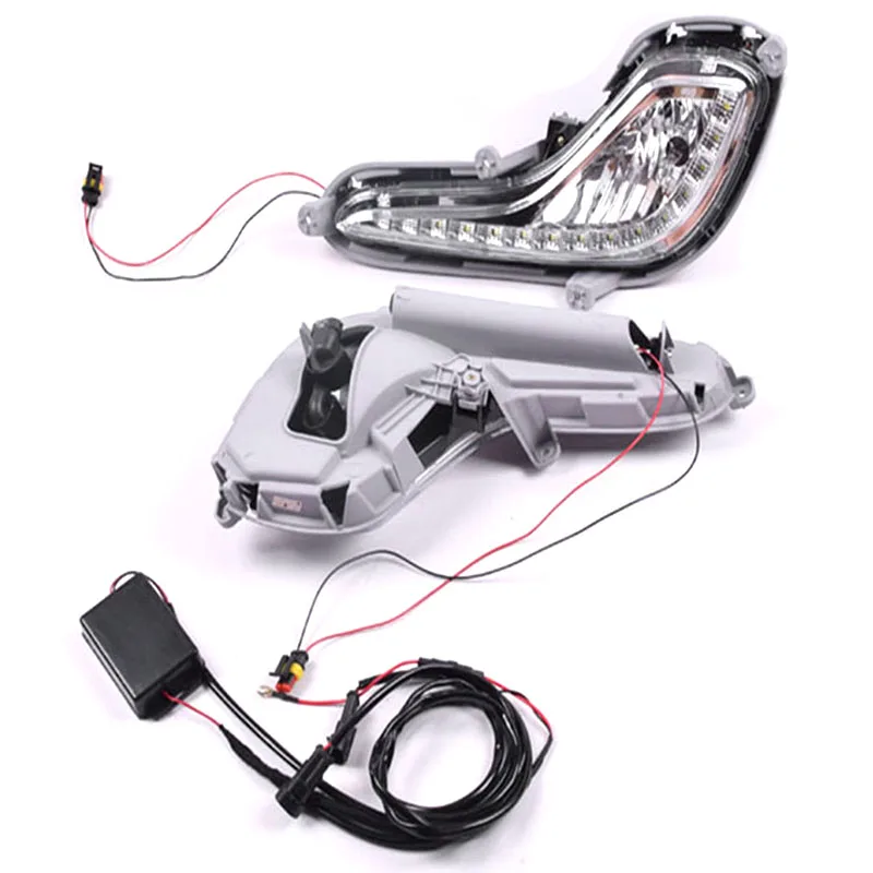  LED DRL Daytime Running Light Fog Lamp 12V Car Running Lights for Hyundai Accent Solaris Verna 2010 - 4000247192041