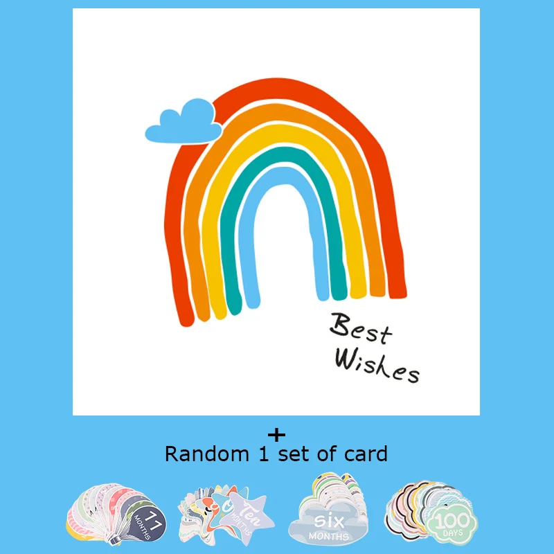 Rainbow with card