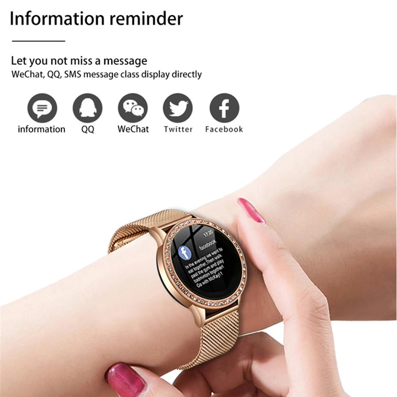Lige Relogio Digital Feminino Waterproof Sport For Iphone Luxury Blood Pressure Fashion Calorie Wom-5
