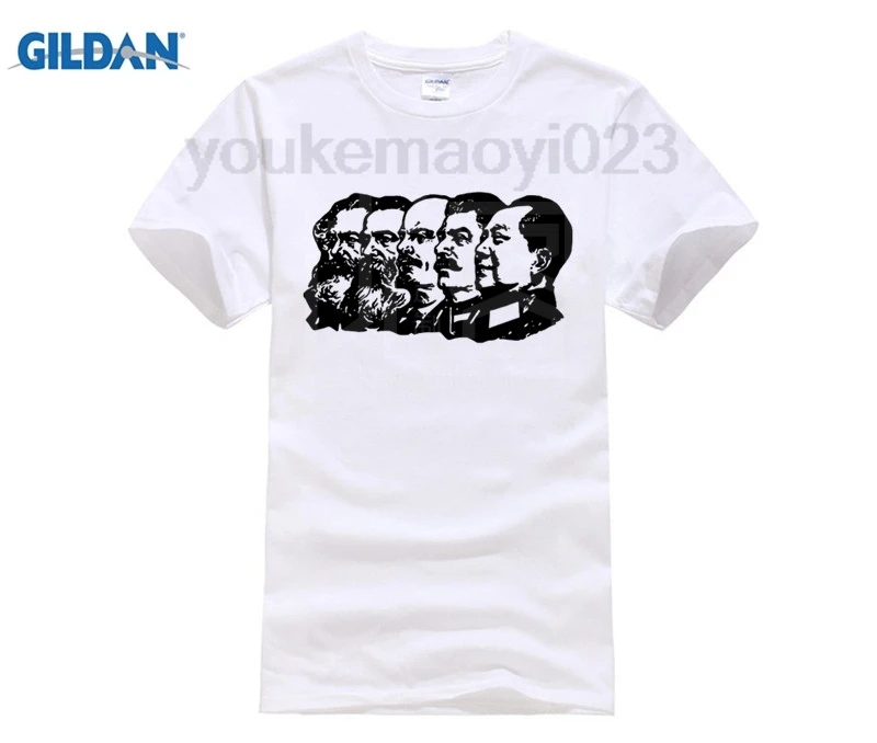 Marx And engels Marxism Of Lenin Stalin Zedong Communism t-shirt Top Lycra Cotton T Shirt New Design | Мужская одежда