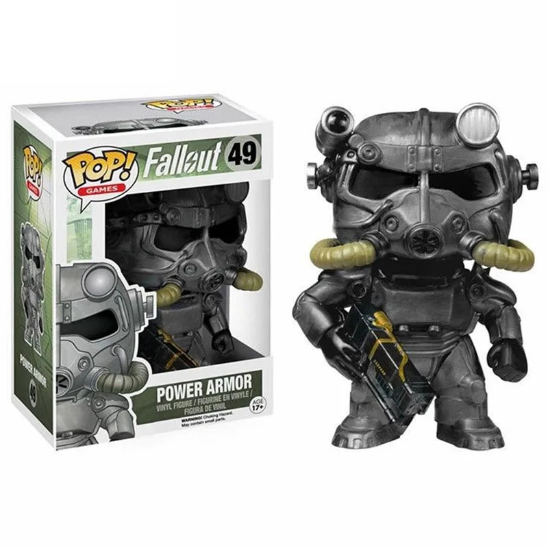 Funko Pop Fallout 4 VaultBoy Brotherhood of steel фигурка 49 игрушек 10 см - Цвет: With Box