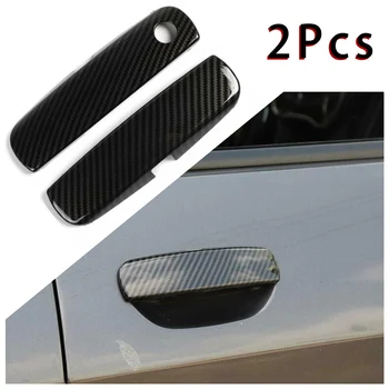 

2PCS ABS Plastic Car Door Handle Trim Covers Carbon Fiber Never Rust For Dodge Challenger 2012-19 Left Hand Driving Vehicles.