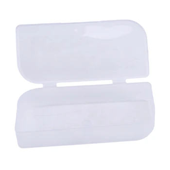 

Nail Art Rectangle Plastic Transparent Storage Box Nail Rhinestone Brush Pen Buffer Grinding Files Container Case
