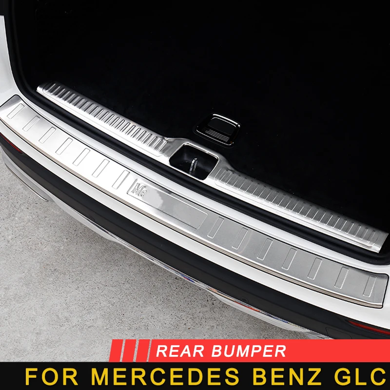 

For Mercedes Benz GLC 2016 Car Styling Rear Bumper Protector Sill Cover Frame Trim Sticker Accessories