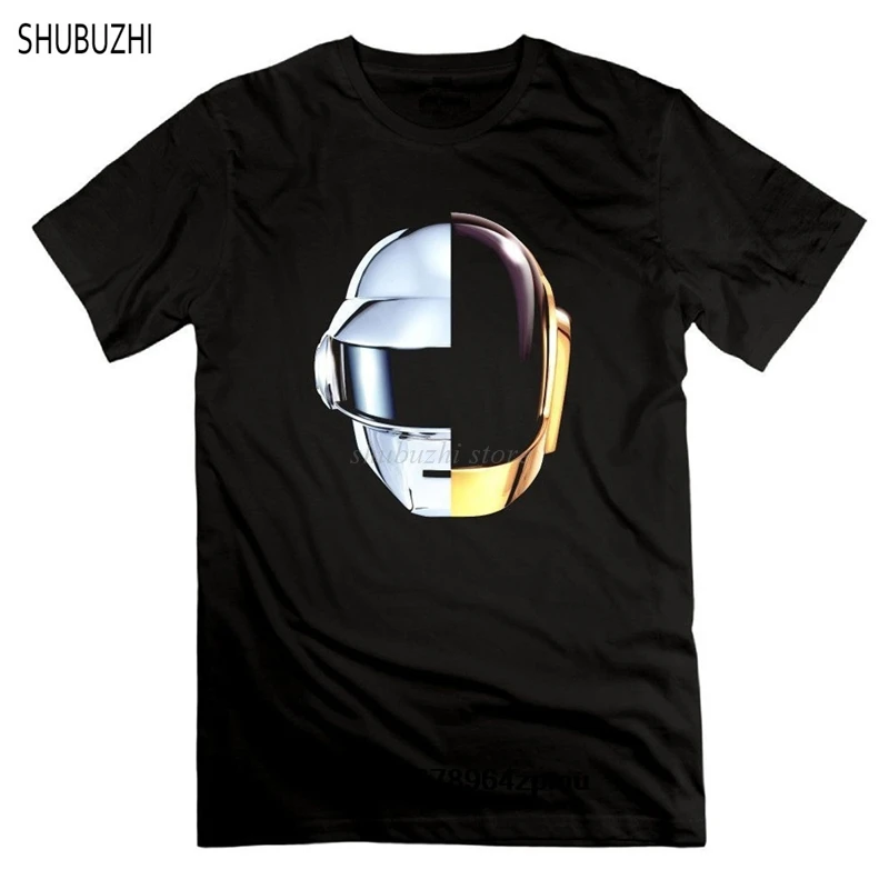 Мужская хлопчатобумажная футболка шлем Daft Punk с произвольным доступом