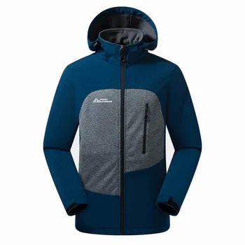

Men's Spring/Autumn Softshell Jacket Men Outdoor Sports Hooded Coat Trekking Windbreaker Waterproof Hiking Jackets AM349