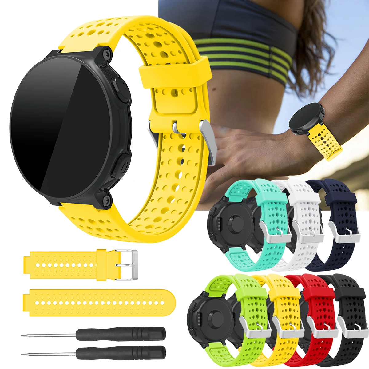Сменный Браслет для часов Силиконовый ремешок для часов Garmin Forerunner браслет