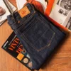 2000T-0002 Read Description! Red Tornado Raw Indigo Selvage Unwashed Denim Pants Unsanforized Brass Buckle Jean 14oz 1