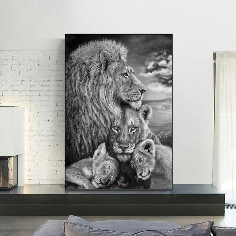 Lion-in-the-Dark-Canvas-Art-Posters-And-Prints-Animals-Wall-Art-Decorative-Pictures-African-Lion (1)