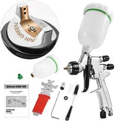 Hvlp alta atomização pistola de pulverizador 1.0mm bico pistola de pintura do carro alimentação por gravidade pistola de ar escova 250ml diy móveis reparação spray