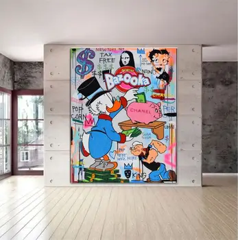 

Graffiti popular art By hand made abstract painting Wall oil Painting picture on canvas