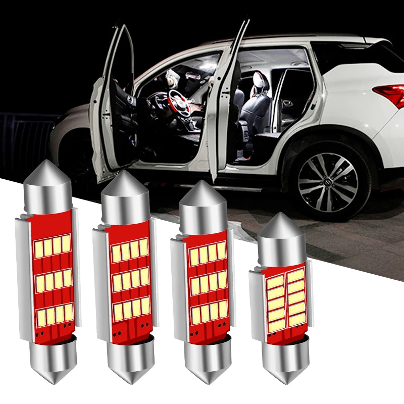 

10PCS Motif 31mm 36mm 39mm 41mm LED Bulb C5W C10W Super Bright 4014 SMD Canbus Error Free Auto Interior Doom Car Styling Lamp
