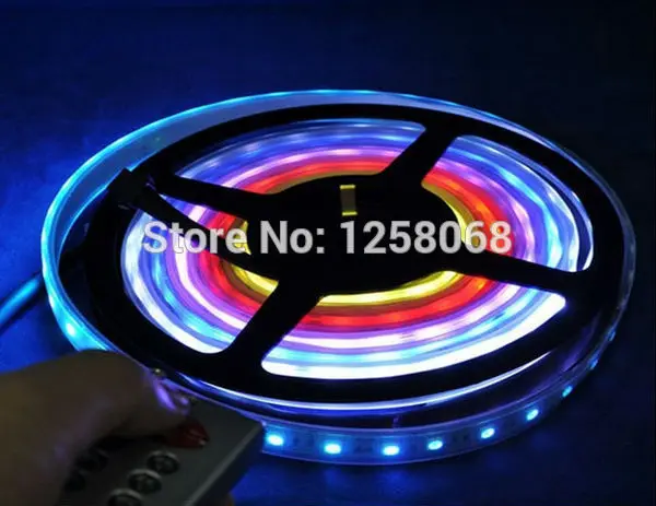 25 м/лот WS2811 IC 5050 RGB SMD гибкие Водонепроницаемый IP67 белый PCB Digital Dream Цвет Светодиодные ленты + 20A Драйвер + контроллер RGB