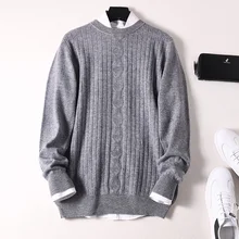 *#Best Price Sparsil Men Winter 100% Cashmere Sweater O-Neck Full Sleeve Twist Knitted Pullovers Autumn Warm Wool Boys Thicken Jumpers *#Best Price Sparsil Men Winter 100% Cashmere Sweater O-Neck Full Sleeve Twist Knitted Pullovers Autumn Warm Wool Boys Thicken Jumpers
