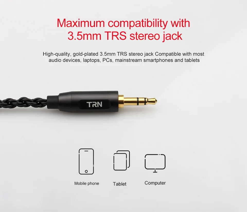TRN 6 Core Модернизированный посеребренный медный кабель MMCX/2pin наушники 3,5 мм разъем/Штекер кабель для обновления forTRN V90 BA5 KZ ZSX Blon bl03