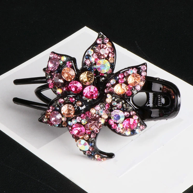 black hair clips Korean Rhinestone Hairpin Women Hair Clips Female Elegant Duckbill Clip Hair Claws Hairgrip Fashion Hair Accessories Headwear head accessories female