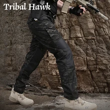 Военные Брюки мужские тактические водонепроницаемые брюки карго США армейские камуфляжные брюки мульти одежда с карманами водонепроницаемые повседневные камуфляжные брюки