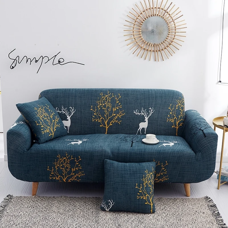 Stretch Sofa Slipcover 1 Piece Polyester Spandex Fabric Couch