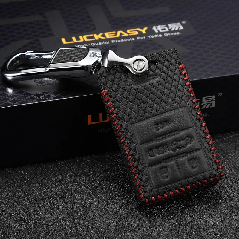 Luckeasy кожаный чехол для ключей Cadillac XTS ATSL SLS CTS XTS SRX 2013 4 кнопки дистанционного управления чехол G3