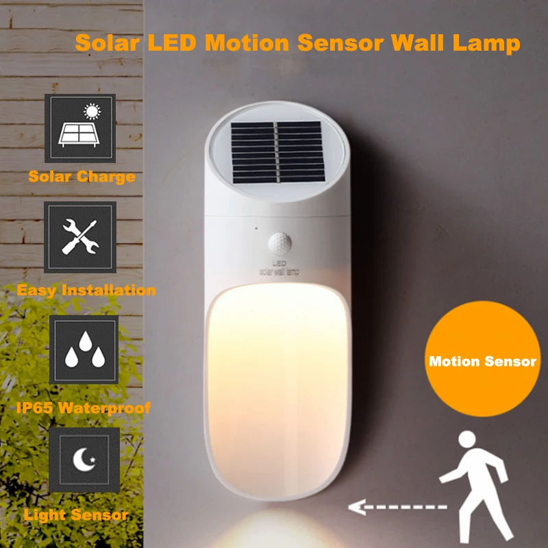 

Solar LED Light Outdoor Solar Lamp PIR Motion Sensor Wall Light Waterproof Solar Garden Decoration Light Indirect Wall Light