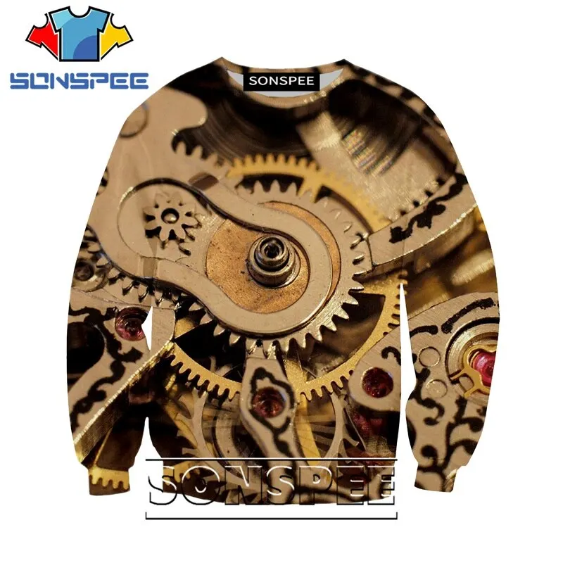 SONSPEE 3D Print boys girls teens hoodie gear jacket mechanical tops Sweatshirt ship Long sleeve Harajuku children clothes SW178