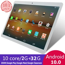 Kivbwy novo 10 polegada tablet pc octa núcleo 4g chamada de telefone google mercado gps wifi fm bluetooth 10.1 comprimidos 2g + 32g android 10.0 tab