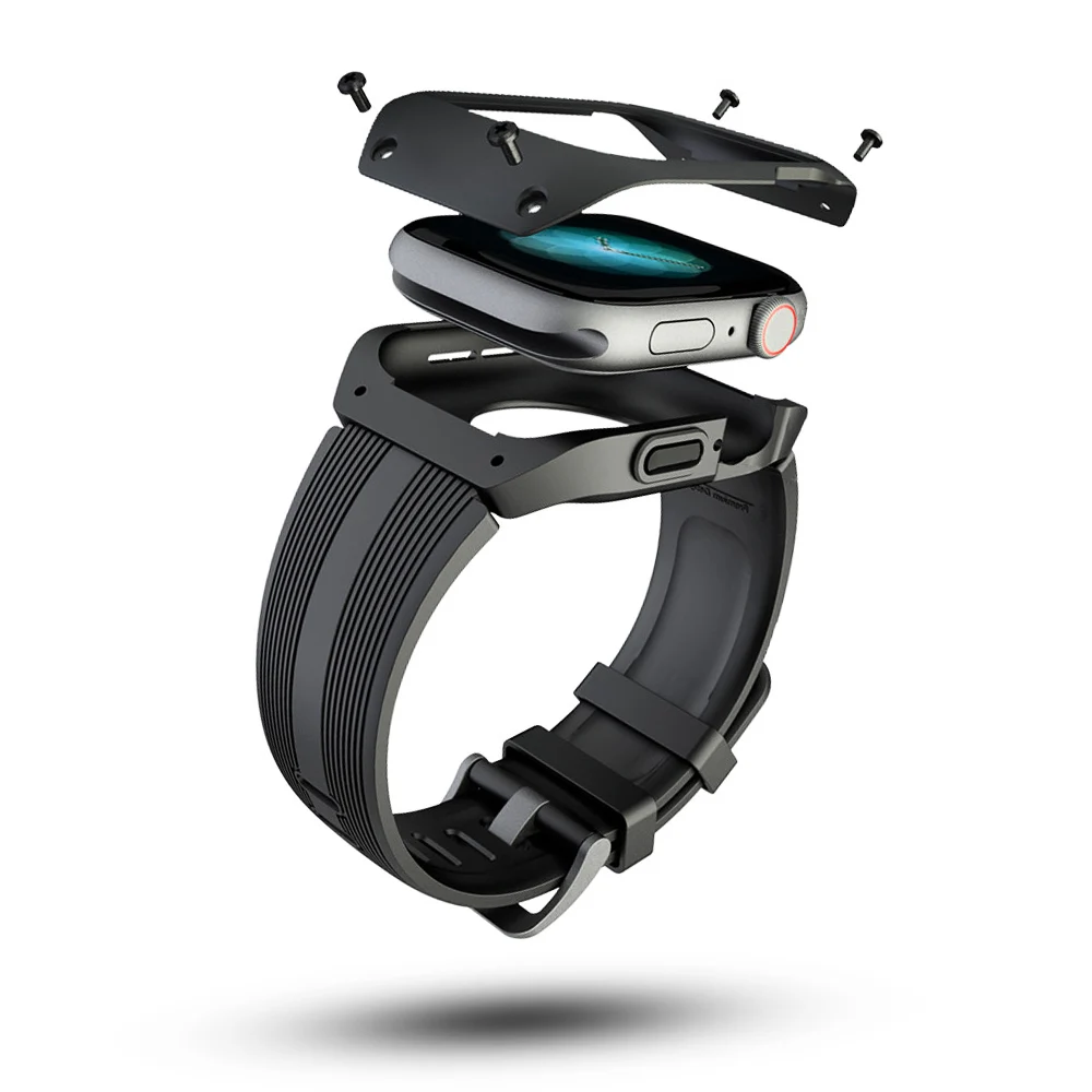Чехол с Силиконовый ремешок для наручных часов Apple Watch версии 5 4 40/44 мм Новый
