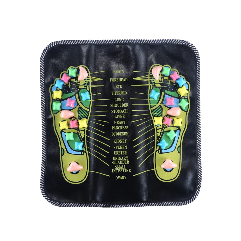 HUIFAN 35*35 см акупунктурный Массажер для стоп коврик для ног Рефлексология ходьбы камень ноги тела облегчение боли Pad массаж релаксации - Цвет: Многоцветный