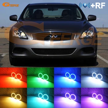 

For INFINITI G37 COUPE Q60 Xenon Headlight 08 09 10 11 12 13 14 15 Excellent Multi-Color Ultra bright RGB LED Angel Eyes kit