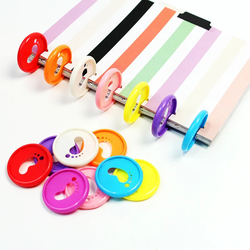 

35MM30PCS color foot type CD buckle notebook binding ring DIY loose-leaf learning office binding supplies