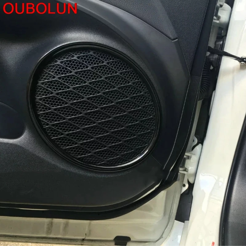 OUBOLUN для Toyota Prius Внутренняя дверь Стереодинамик звук громче кольцо Крышка отделка аксессуары для интерьера ABS