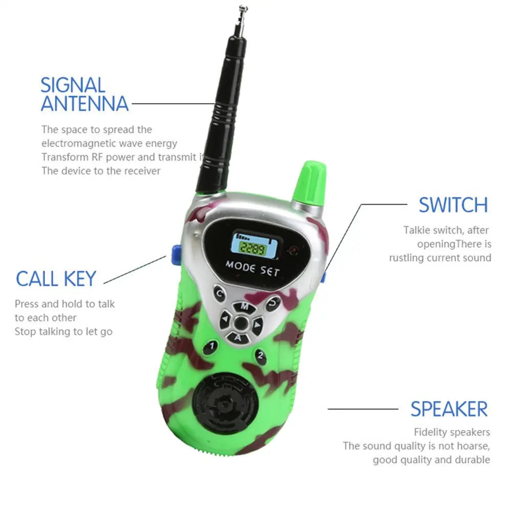 Портативный пластиковый цифровой детский игрушечный Walkie Talkie Профессиональный двухчастотный двухдиапазонный интерфон радио Intercoms
