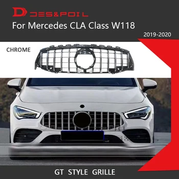 

For 2020 Mercedes New CLA Class AMG GT Grill W118 C118 Auto Front Vertical Panamerica Grille 2019-2020 New CLA Class CLA220