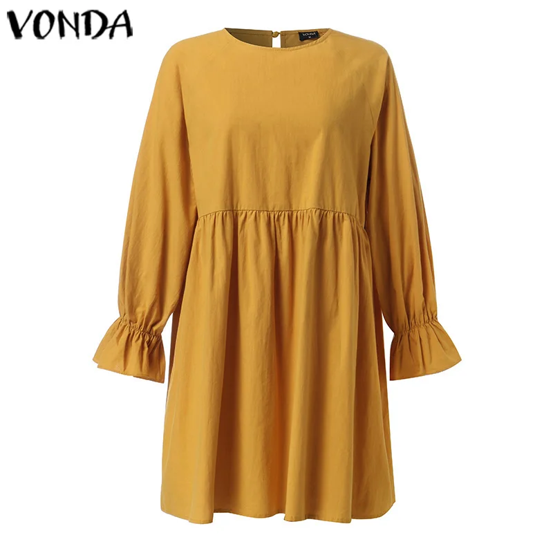 Vonda Women Mini Dress Spring Summer O 