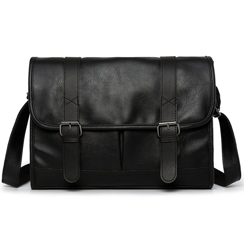 Модные Бизнес мужские кожаные сумки на плечо сумка для путешествий Для мужчин Портфели Роскошная брендовая сумка мужской ноутбук сумки через плечо Для мужчин сумка