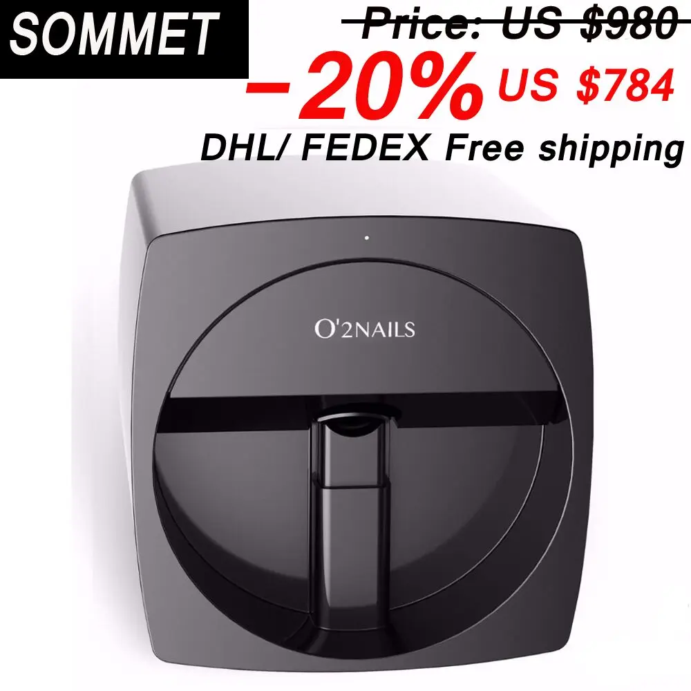 Новинка 2020 мобильный принтер для ногтей O2 V11 оборудование цветной печати на